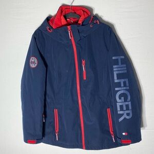 Tommy Hilfiger Navy Blue & Red 3-in-1 All Weather Systems Jacket XL